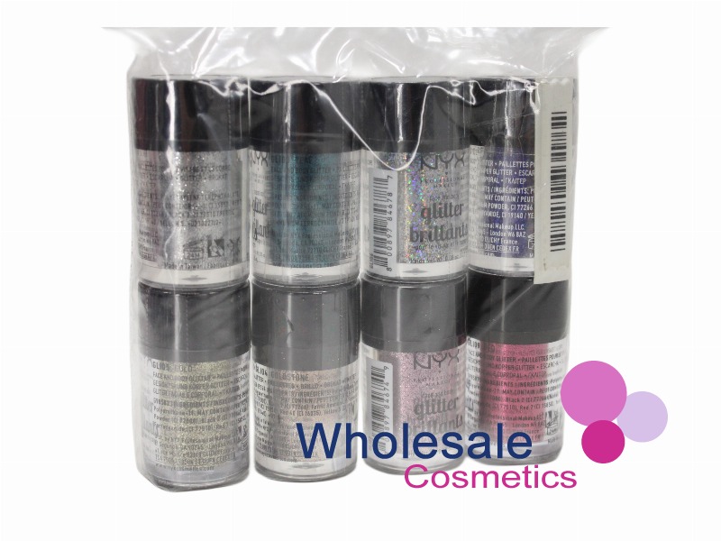 8 x NYX Professional Makeup Face & Body Glitter - ASSORTED